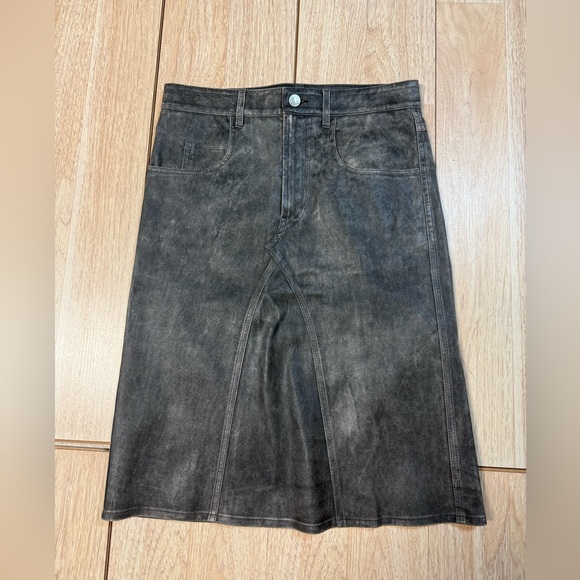 Isabel Étoile Marant Fiali Lambskin Leather Skirt - Picture 3 of 9